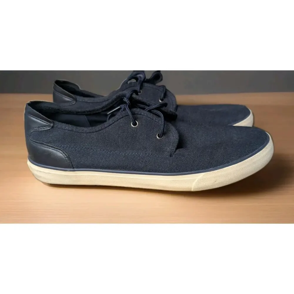 Marc New York Andrew Marc Men's Canvas Sneakers Navy Blue Shoes Size 12
